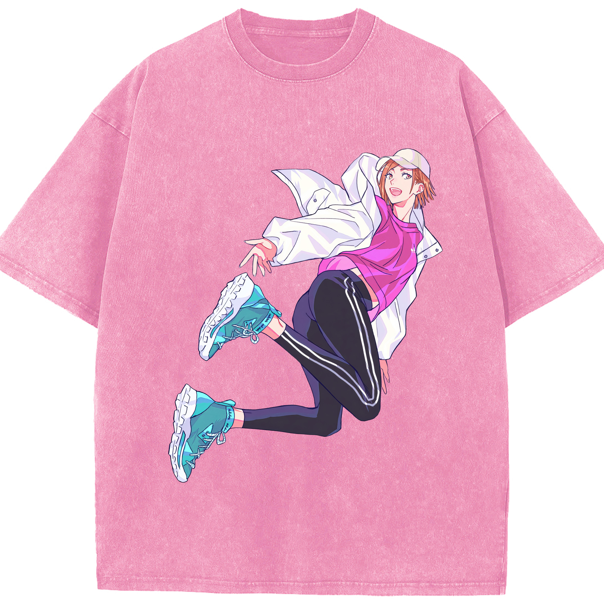 （画像用） 呪術廻戦 Jujutsu Kaisen 綿100% ヴィンテージ風 半袖Tシャツ（フロントプリント）